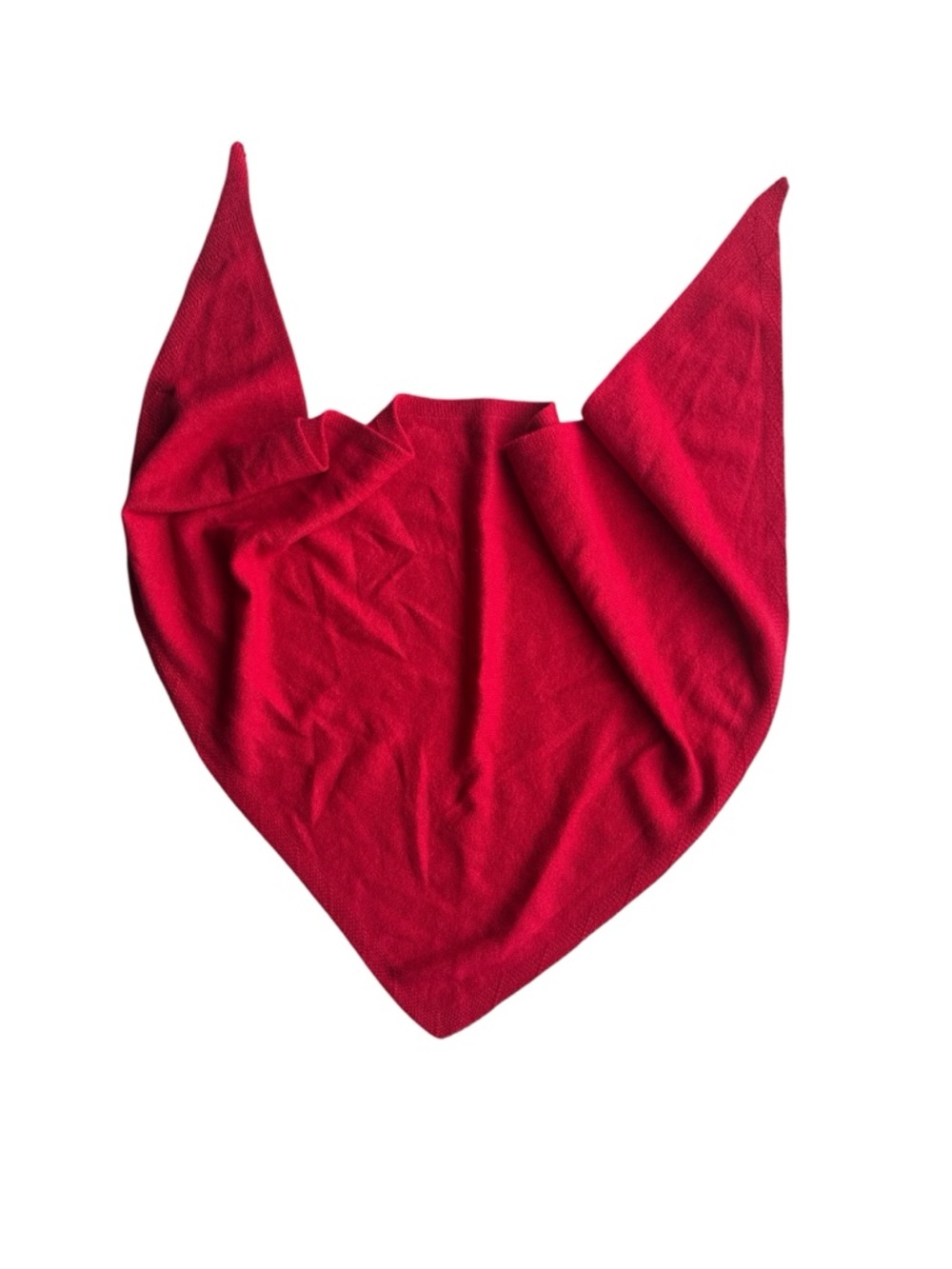 Song of Style by Aimee Song Red Knit Bandana Scarf Soft Triangle Shape EUC